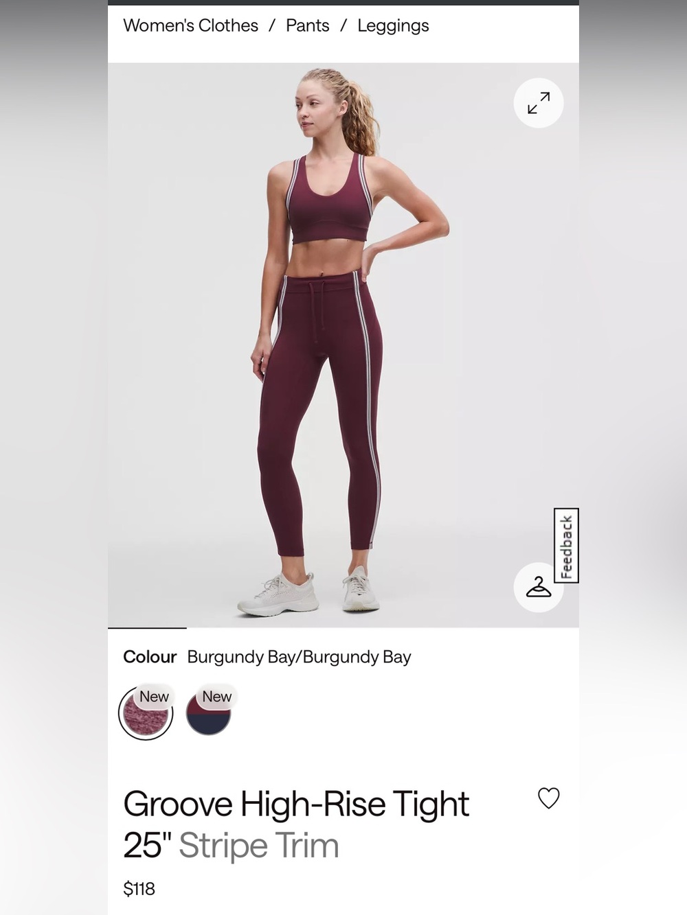 lululemon Megan Roup Edit Burgundy Set M size, Pristine Condition